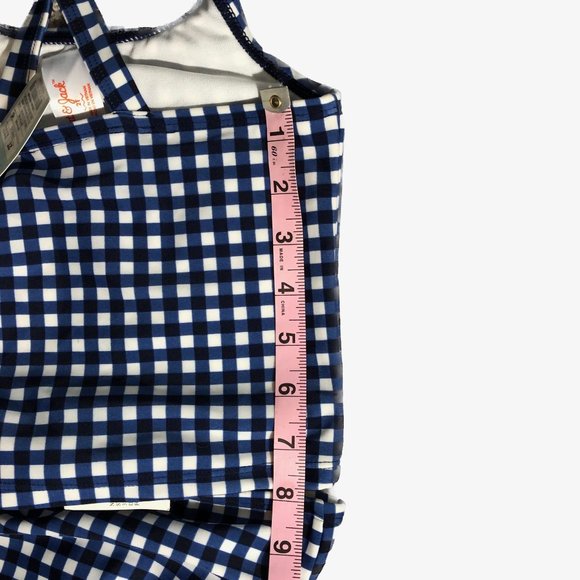 Cat & Jack Girls 2 Piece Bathing Suit Blue White Checkered Cherries Size 2T - Picture 6 of 6